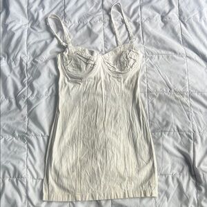 FASHION NOVA CREAMY WHITE SHORT DRESS